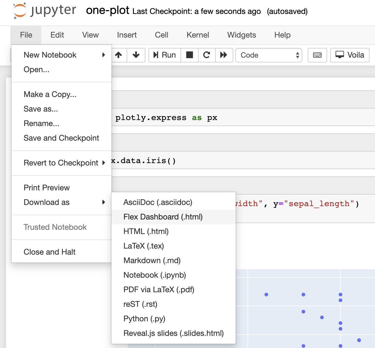 Jupyter-flex Download As